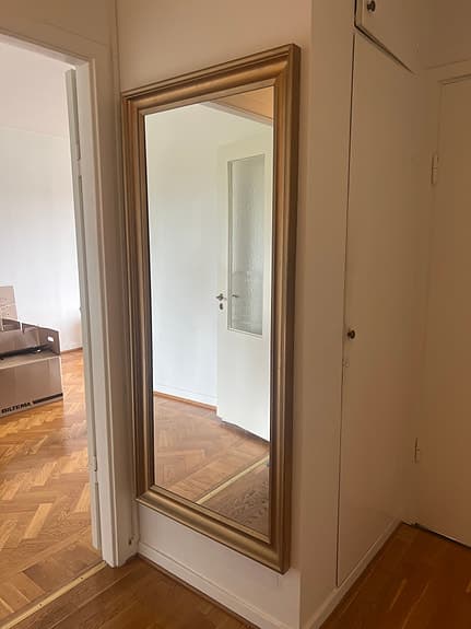 Stor guldig spegel