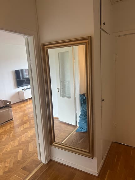 Stor guldig spegel