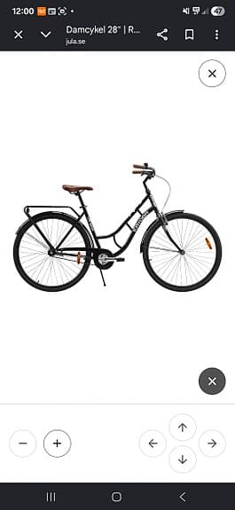 Damcykel med barnstol