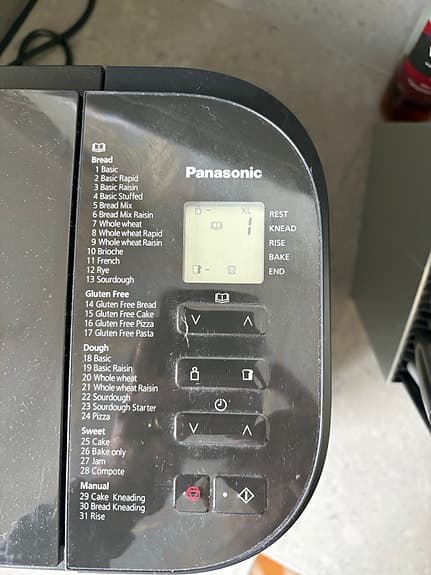 Panasonic SD-YR2550 bakmaskin rostfri