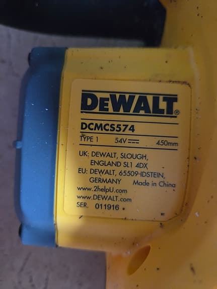 dewalt motorsåg