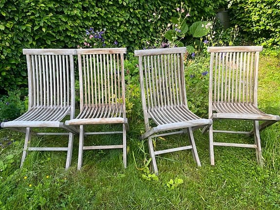 Trädgårdsstolar 4 st