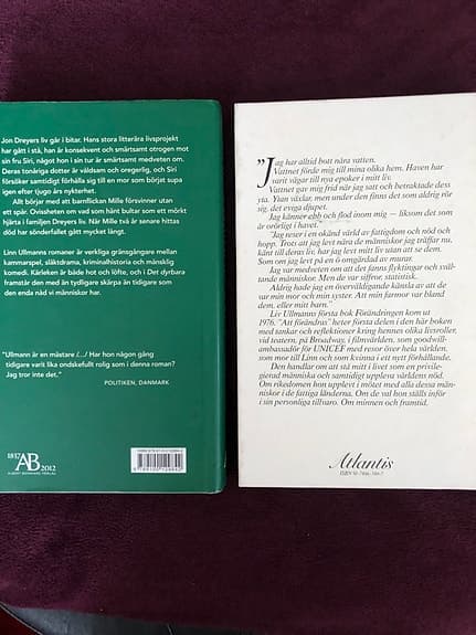 Linn Ullmann "Det dyrbara" & Liv Ullmann "Tidvatten" böcker
