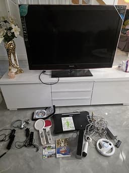 Wii konsol+23st spel+Wii balanceboard+TV och mycket mer