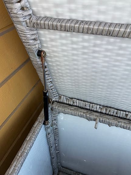 Förvaringslåda i konstrotting grå