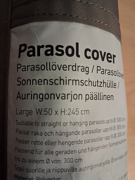 2 st Parasollskydd