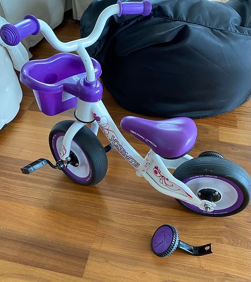 Barncykel med stödhjul