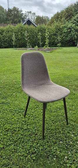 Matstol JONSTRUP beige tyg/mörk ekfärgad