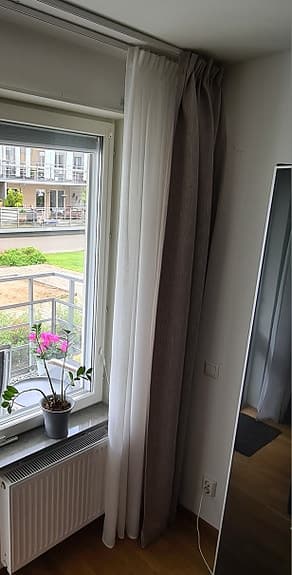 Hemtex gardinlängder grå och vit