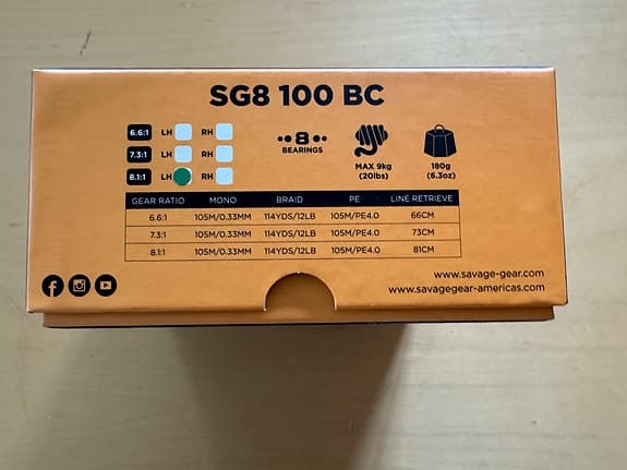 Savage Gear Sg8 bc 100 Multirulle – Fiskerulle