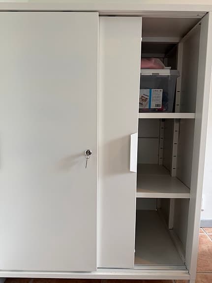 Skåp med skjutdörrar, vit, 80x55x110 cm— från IKEA