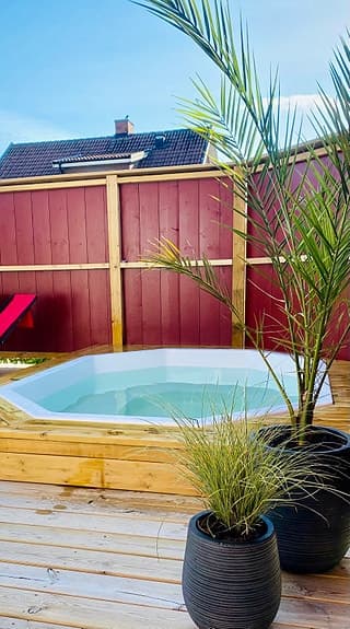 Utepool/spabad åttakantigt med lock