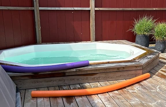 Utepool/spabad åttakantigt med lock