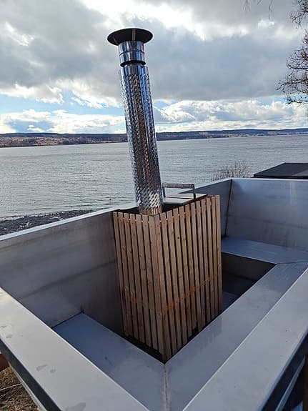 Rymlig badtunna i rostfritt stål  | Nyskick