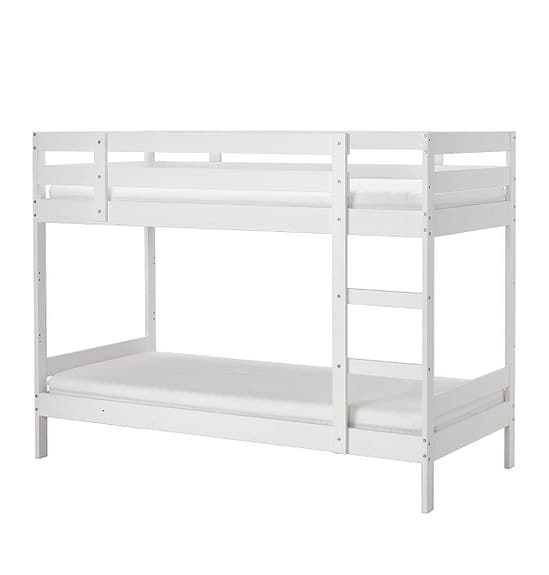 IKEA våningssäng med madrasser 90x200 vit