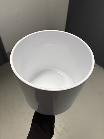 Keramik cylinderkruka 21 cm - Vit
