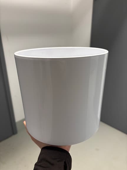 Keramik cylinderkruka 21 cm - Vit