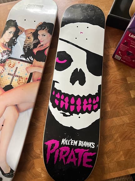 Kill’em Blanks Pirate skateboarddeckar med tryck