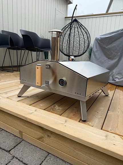 Gasoldriven pizzaugn i rostfritt stål