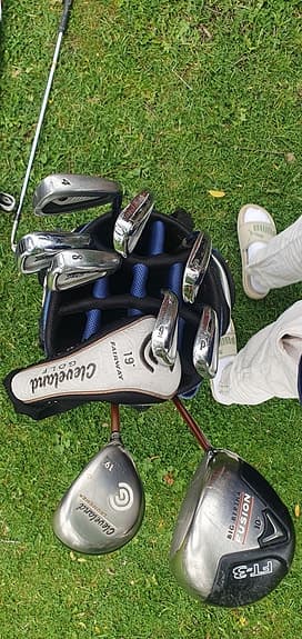 Golfset med bag och vagn