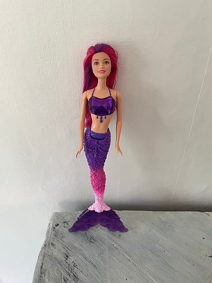 Barbie sjöjungfrudocka lila rosa
