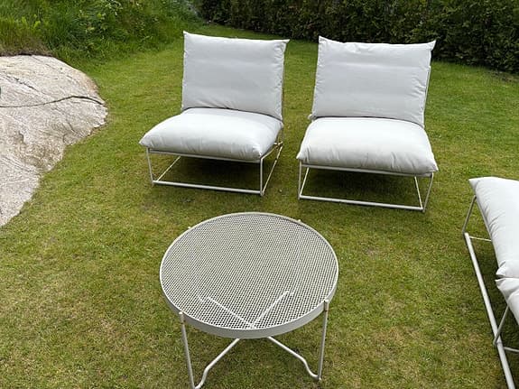 HAVSTEN serie 3-sits, 2 fåtöljer och bord