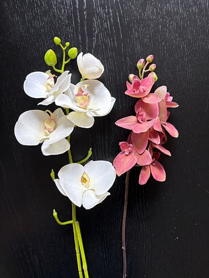 Konstgjorda orkidé och magnolia kvistar vit och rosa ca 70 cm