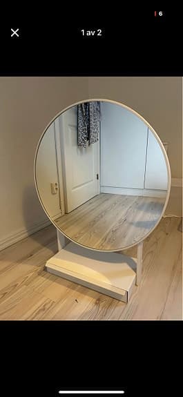Ikea spegel med låda sminkspegel bordsspegel Vennesla vintage Ikea