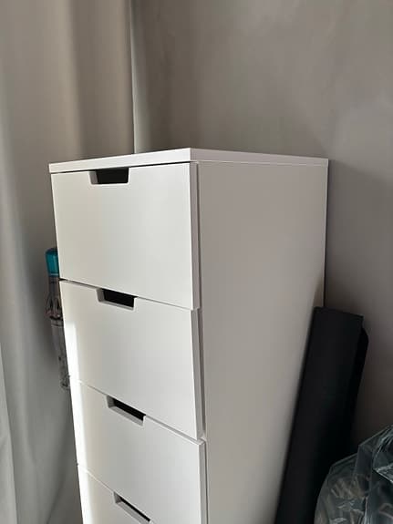 IKEA NORDLI byrå 6 lådor – vit