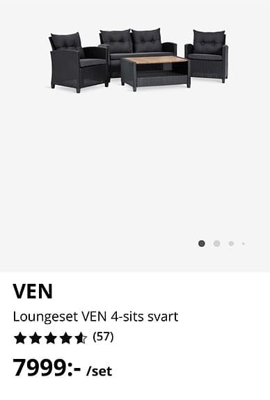 Loungegrupp i konstrotting