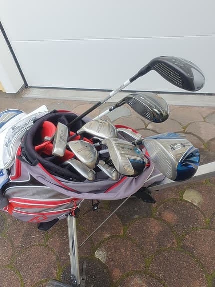 Golfset dam med vagn och bag