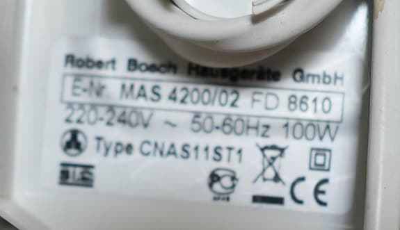 Bosch CNAS11ST1,  Elektrisk Matskärare / Skärmaskin