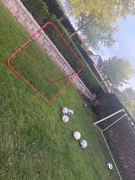 Rebounder fotbollsmål röd