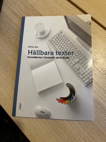 Hållbara texter – Grunderna i formellt skrivande, lärobok i språk