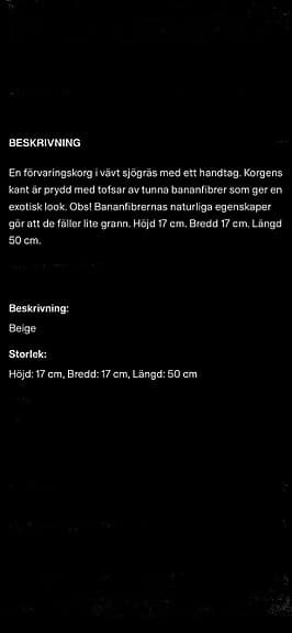 Förvaringskorgar H&M Home 2 st i sjögräs