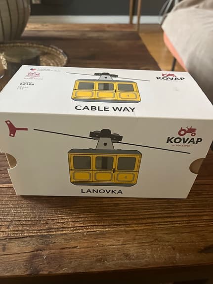 Kovap Cable Way Lanovka linbana leksak gul