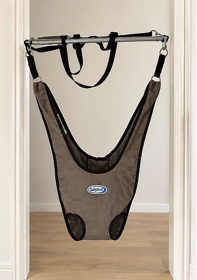 babySeat hoppgunga dörrhängd brun