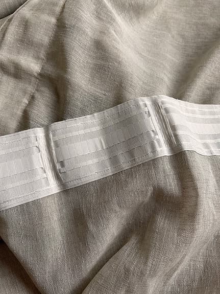Hemtex gardinlängder linnebeige med veckband