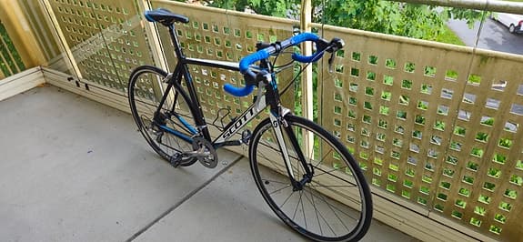 Scott landsvägscykel L 28"/700c svart/blå unisex