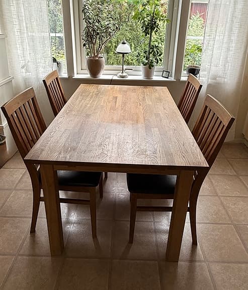 Matgrupp i ek, 4 stolar