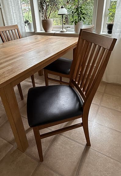 Matgrupp i ek, 4 stolar