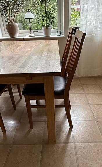 Matgrupp i ek, 4 stolar