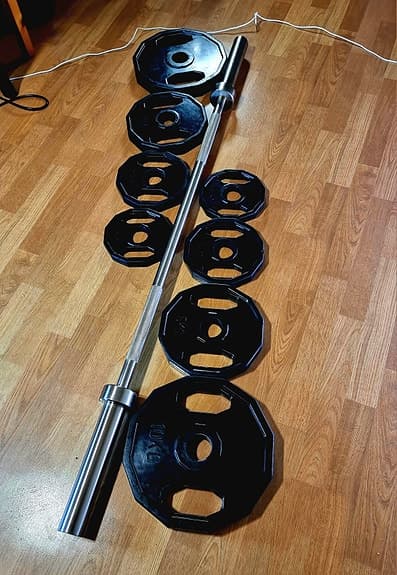 Master Fitness Teknikstång 153cm 10kg + Gummivikter 37.5kg (50mm)