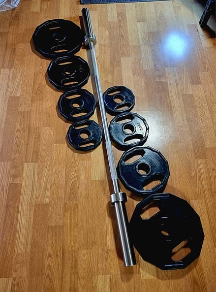 Master Fitness Teknikstång 153cm 10kg + Gummivikter 37.5kg (50mm)