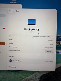 Apple MacBook Air M2 13" bärbar dator guld