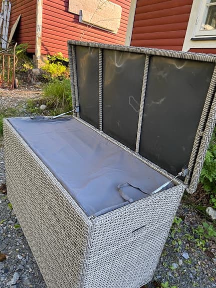 MIO Förvaringslåda konstrotting utomhus grå
