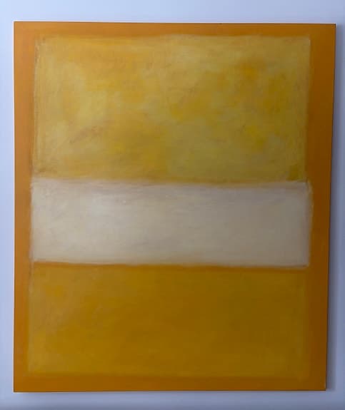 Stor tavla/Gul 140x120cm