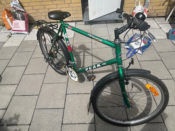 Peak herrcykel 26" 57 cm grön