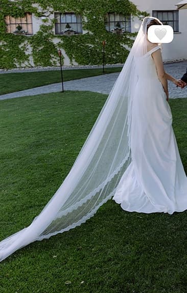 Brudslöja Mantilla 305 cm – Handgjord på Etsy