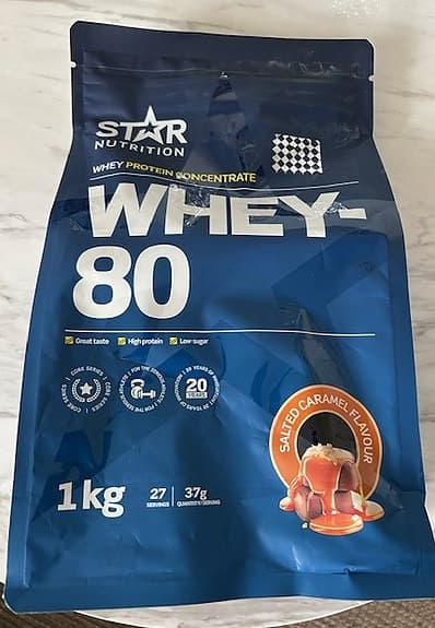 Whey-80 Vassleprotein 1 kg Salted Caramel – Star Nutrition